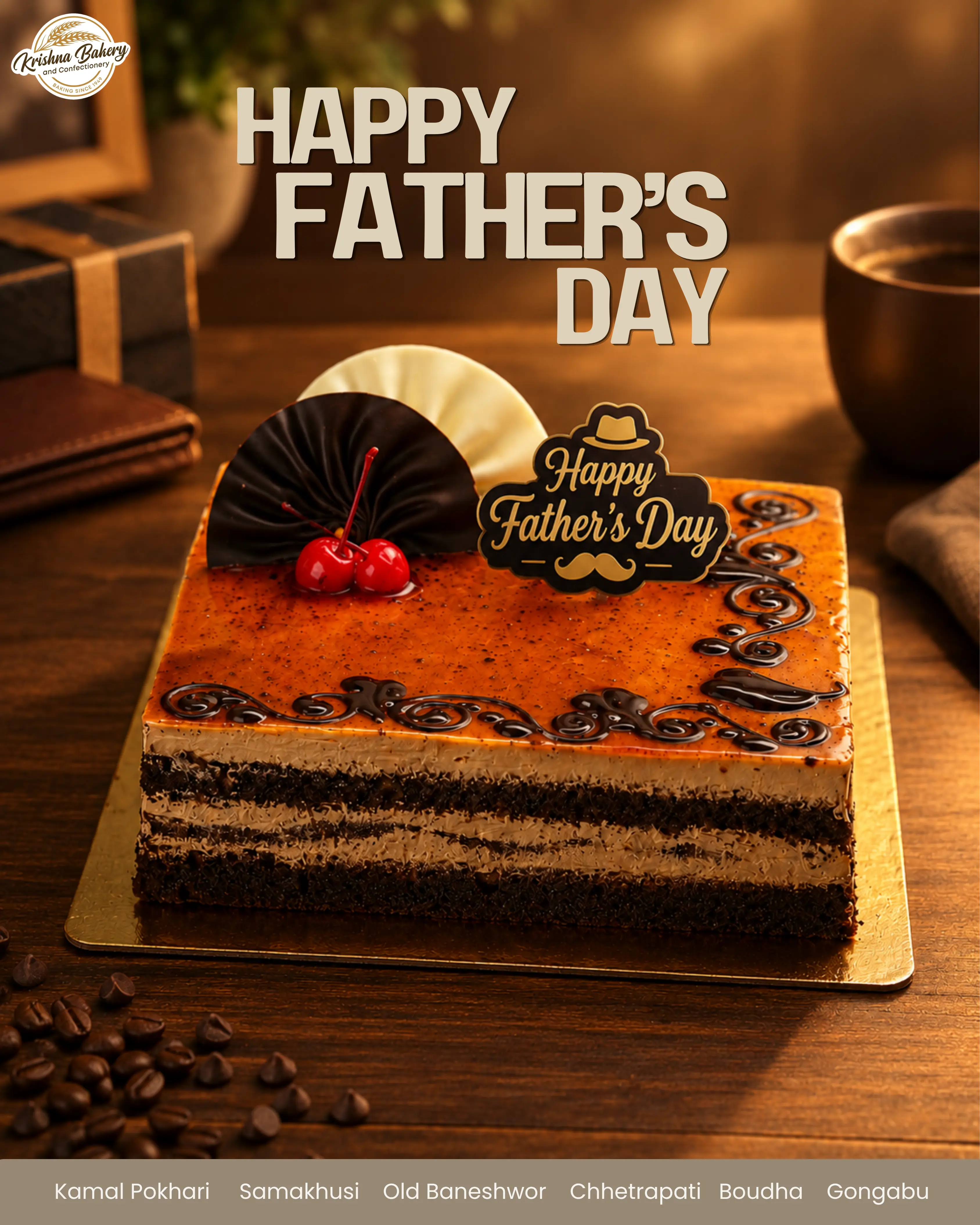 Fathers Day Mocha Cake