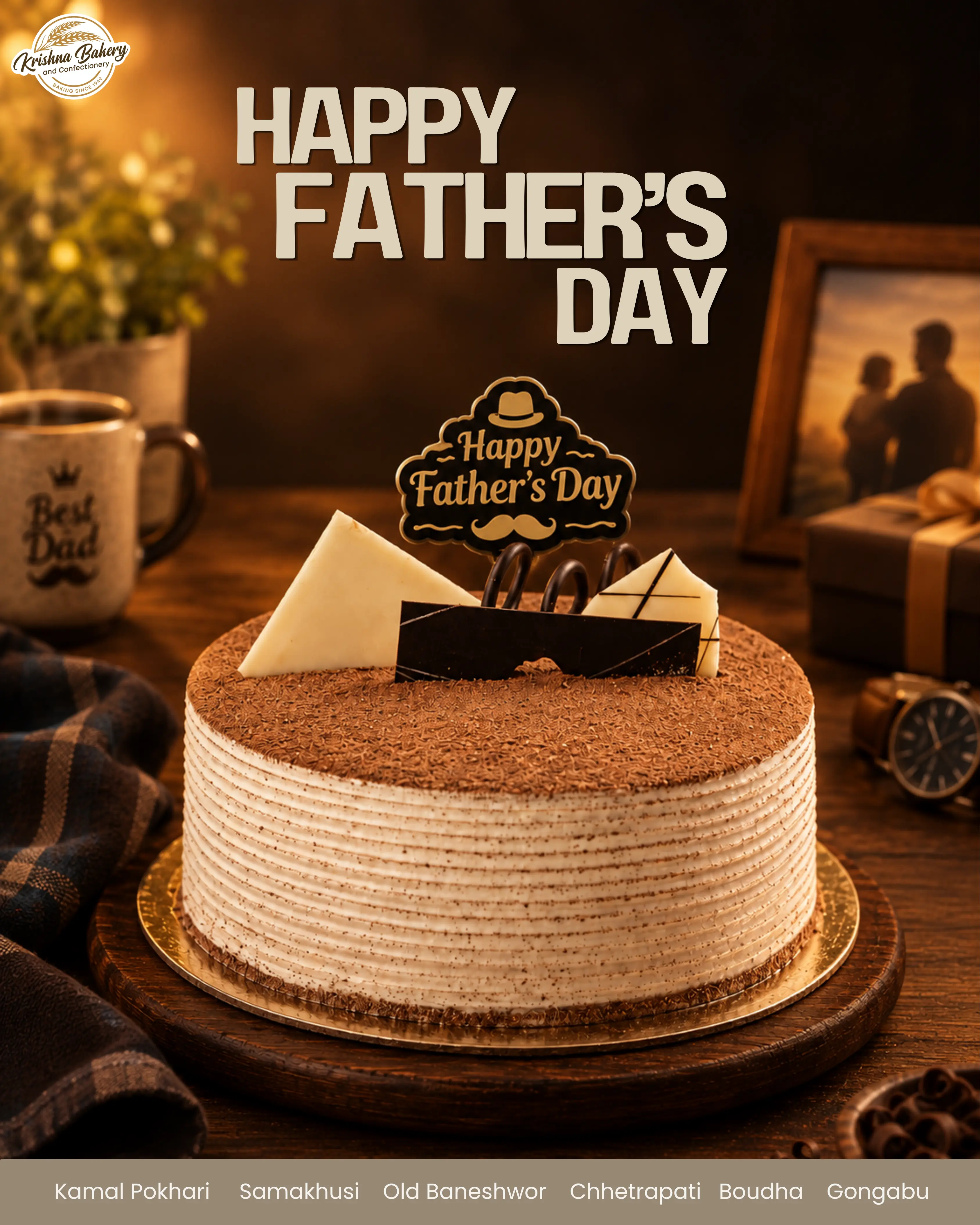 Fathers Day Tiramisu Cake